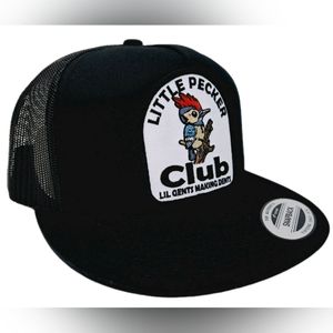Little Pecker Club "Little Gents Making Dents" Trucker Hat Funny Gag Gift Bird E